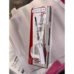 GTC Electric Carving Knife White Serrated Stainless Steel Blade 110W 120V 0711